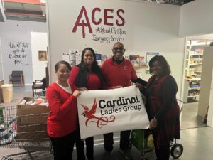 Cardinal Ladies Group donated food, clothing and detergent to ACES